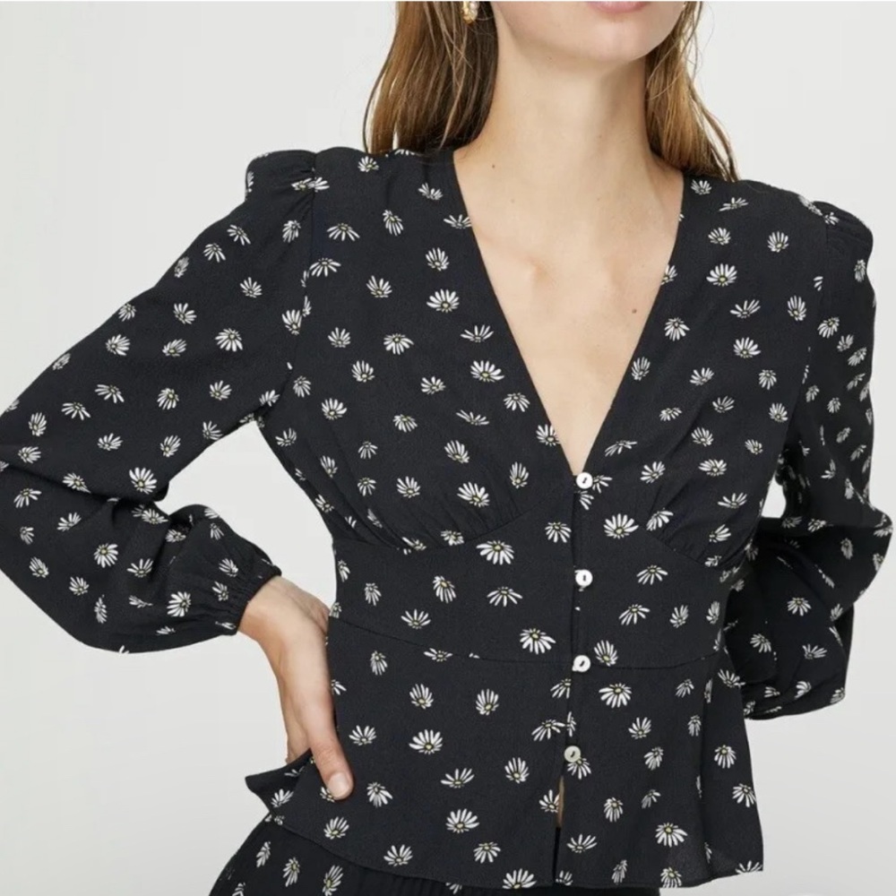WILFRED Daisy Prairie Button Top - Size XS - NWoT!